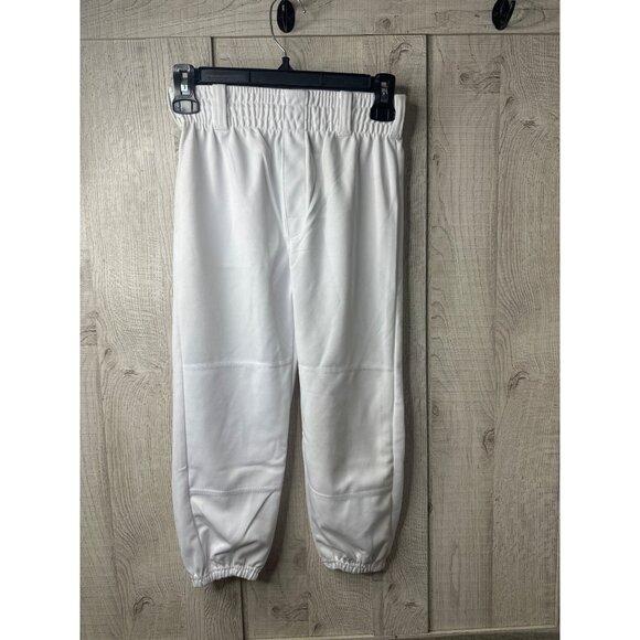 Clutch Performance Youth Medium Baseball T Ball Pants White Belt Loops Pocket - Picture 1 of 11